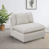 Hobson Modular Sectional Sofa - Ivory Performance Fabric with Reversible Cushions, 4 to 6 Pieces - lifestyle