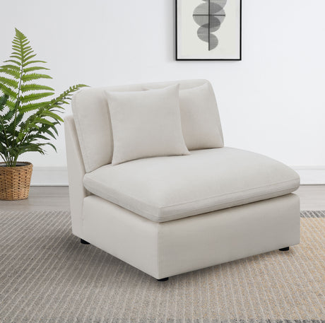 Hobson Modular Sectional Sofa - Ivory Performance Fabric with Reversible Cushions, 4 to 6 Pieces - lifestyle