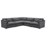 Hobson Modular Sectional Sofa - Charcoal Performance Fabric with Reversible Cushions, 4, 5 & 6-Piece Sets – view 16