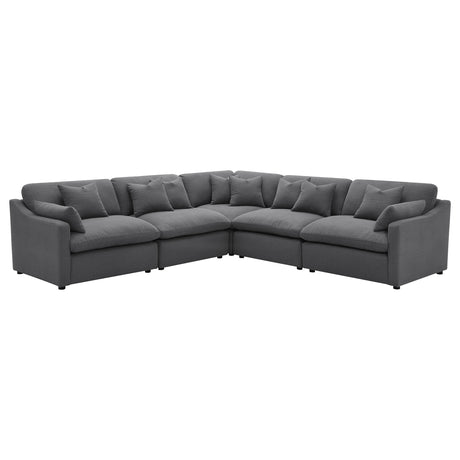 Hobson Modular Sectional Sofa - Charcoal Performance Fabric with Reversible Cushions, 4, 5 & 6-Piece Sets – view 16