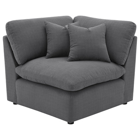 Hobson Modular Sectional Sofa - Charcoal Performance Fabric with Reversible Cushions, 4, 5 & 6-Piece Sets – view 18