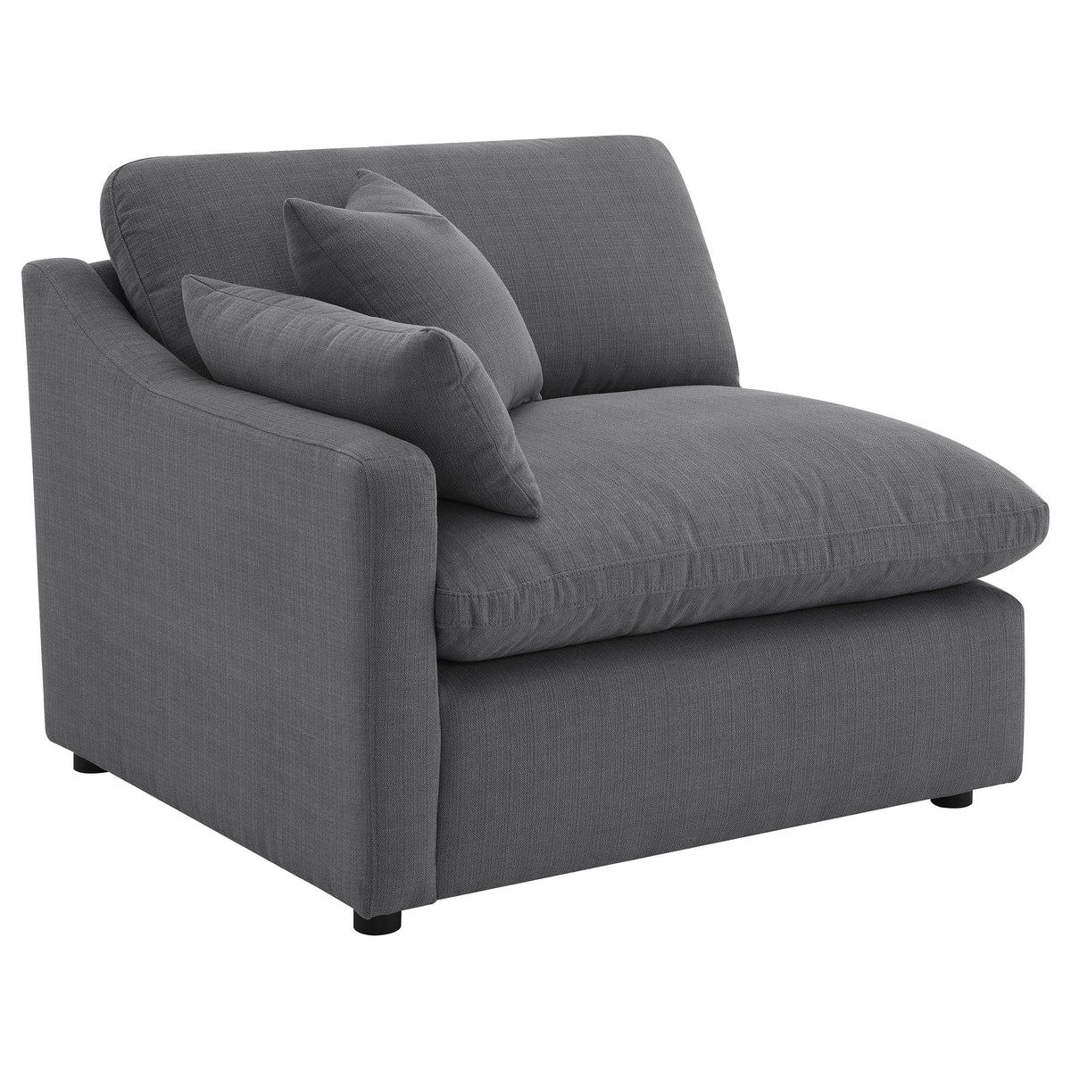 Hobson Modular Sectional Sofa - Charcoal Performance Fabric with Reversible Cushions, 4, 5 & 6-Piece Sets – view 19