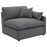 Hobson Modular Sectional Sofa - Charcoal Performance Fabric with Reversible Cushions, 4, 5 & 6-Piece Sets – view 20