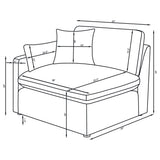 Hobson Modular Sectional Sofa - Charcoal Performance Fabric with Reversible Cushions, 4, 5 & 6-Piece Sets – view 13