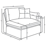 Hobson Modular Sectional Sofa - Charcoal Performance Fabric with Reversible Cushions, 4, 5 & 6-Piece Sets – view 14