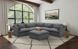 Hobson Modular Sectional Sofa - 6pcs- LAF Chair + 2 Armless Chairs + Corner + RAF Chair + Ottoman