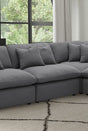 Hobson Modular Sectional Sofa - Charcoal Performance Fabric with Reversible Cushions, 4, 5 & 6-Piece Sets - lifestyle