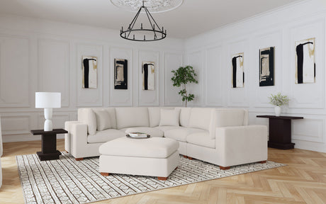Lakeview Modular Sectional Sofa - 6pcs- 2 Armless Chairs + 3 Corners + Ottoman