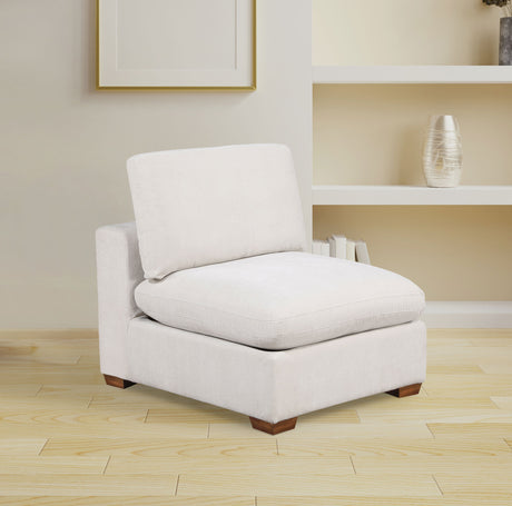 Lakeview Modular Sectional Sofa - Ivory Chenille with Wide Track Arms, 5 & 6-Piece Configurations, Armless Chair & Ottoman - lifestyle