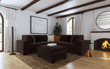 Lakeview Modular Sectional Sofa, Armless Chair & Ottoman - 6pcs- 2 Armless + 3 Corner + Ottoman
