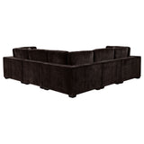 Lakeview Modular Sectional Sofa, Armless Chair & Ottoman - Dark Chocolate Chenille with Reversible Cushions – view 11