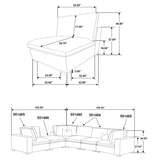 Lakeview Modular Sectional Sofa, Armless Chair & Ottoman - Dark Chocolate Chenille with Reversible Cushions – view 13