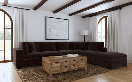 Lakeview Modular Sectional Sofa, Armless Chair & Ottoman - 6pcs- 3 Armless + 2 Corner + Ottoman