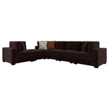 Lakeview Modular Sectional Sofa, Armless Chair & Ottoman - Dark Chocolate Chenille with Reversible Cushions – view 18