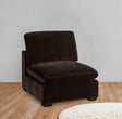 Lakeview Modular Sectional Sofa, Armless Chair & Ottoman - Dark Chocolate Chenille with Reversible Cushions - lifestyle