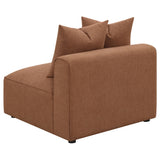 Jennifer Modular Sectional Sofa - Terracotta Woven Fabric with Welt Trim, 6-Piece Set or Add-On Pieces – view 12