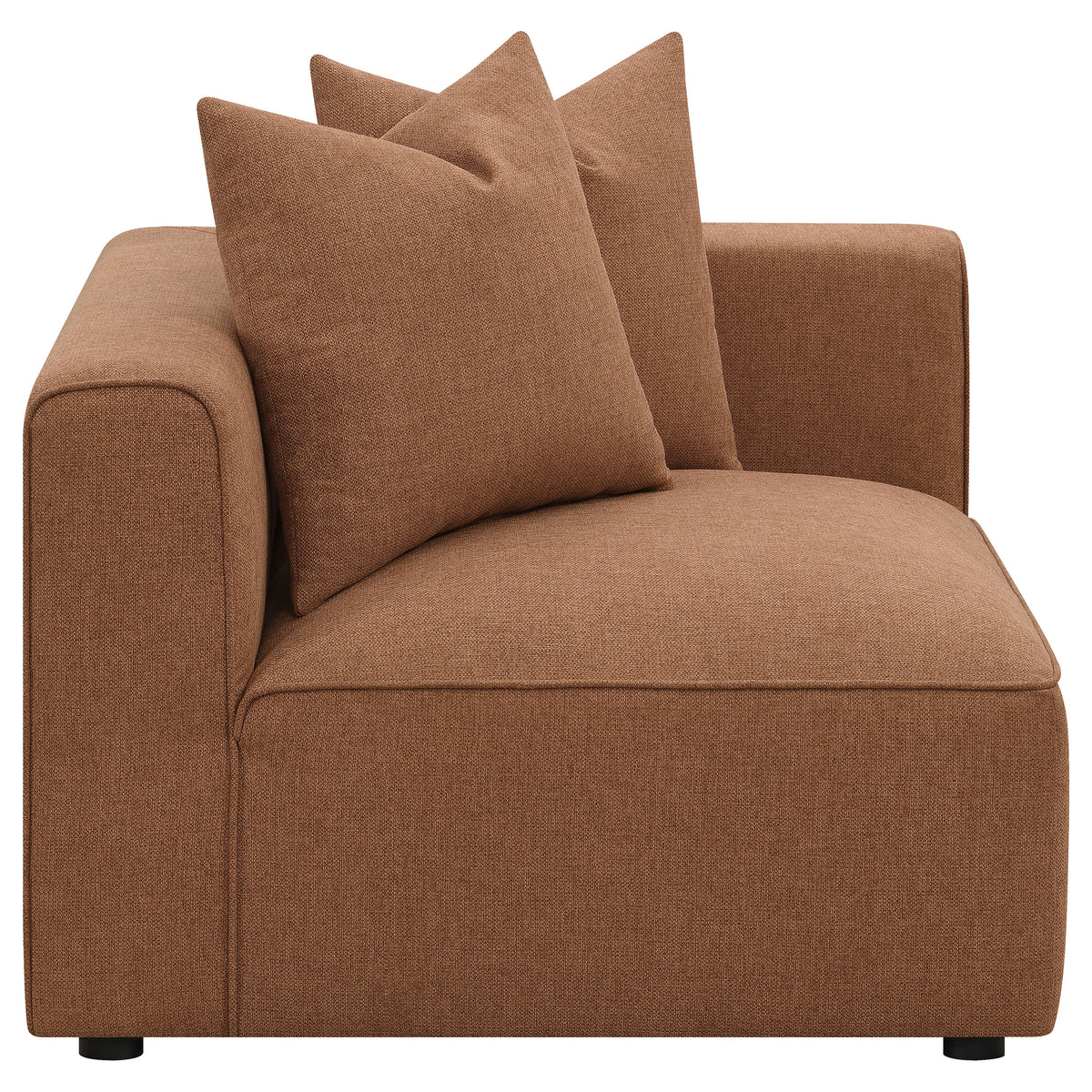 Jennifer Modular Sectional Sofa - Terracotta Woven Fabric with Welt Trim, 6-Piece Set or Add-On Pieces – view 13