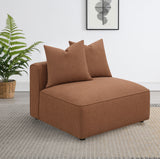 Jennifer Modular Sectional Sofa - Terracotta Woven Fabric with Welt Trim, 6-Piece Set or Add-On Pieces – view 20