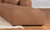 Jennifer Modular Sectional Sofa - Terracotta Woven Fabric with Welt Trim, 6-Piece Set or Add-On Pieces - lifestyle