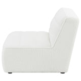 Sunny Modular Sectional Sofa - Ivory Faux Sheepskin Sherpa with Channel Tufting, 6-Piece Set, Armless Chair & Ottoman – view 19