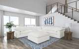 Raleigh Modular Boucle Sectional Sofa - 6pcs- 2 Armless Chairs + 3 Corners + Ottoman
