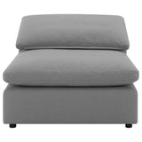 Raleigh Modular Sectional Sofa - Grey Performance Boucle with Feather-Blend Cushions, 5 or 6-Piece Layouts – view 10