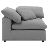 Raleigh Modular Sectional Sofa - Grey Performance Boucle with Feather-Blend Cushions, 5 or 6-Piece Layouts – view 13
