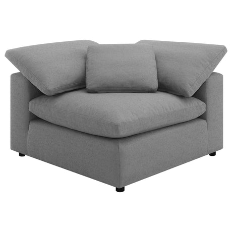 Raleigh Modular Sectional Sofa - Grey Performance Boucle with Feather-Blend Cushions, 5 or 6-Piece Layouts – view 14