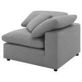 Raleigh Modular Sectional Sofa - Grey Performance Boucle with Feather-Blend Cushions, 5 or 6-Piece Layouts – view 16