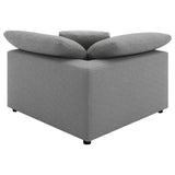Raleigh Modular Sectional Sofa - Grey Performance Boucle with Feather-Blend Cushions, 5 or 6-Piece Layouts – view 17