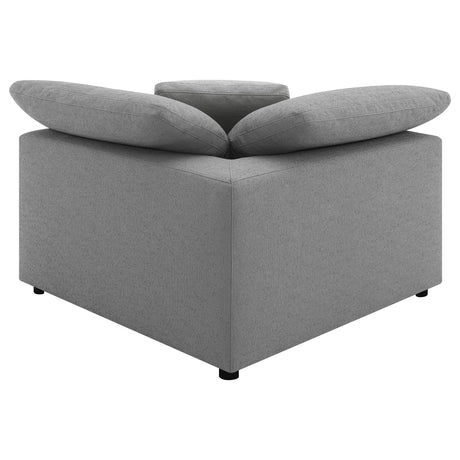 Raleigh Modular Sectional Sofa - Grey Performance Boucle with Feather-Blend Cushions, 5 or 6-Piece Layouts – view 17