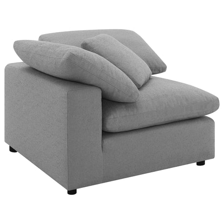 Raleigh Modular Sectional Sofa - Grey Performance Boucle with Feather-Blend Cushions, 5 or 6-Piece Layouts – view 18