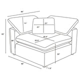 Raleigh Modular Sectional Sofa - Grey Performance Boucle with Feather-Blend Cushions, 5 or 6-Piece Layouts