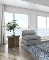Raleigh Modular Sectional Sofa - Grey Performance Boucle with Feather-Blend Cushions, 5 or 6-Piece Layouts - lifestyle