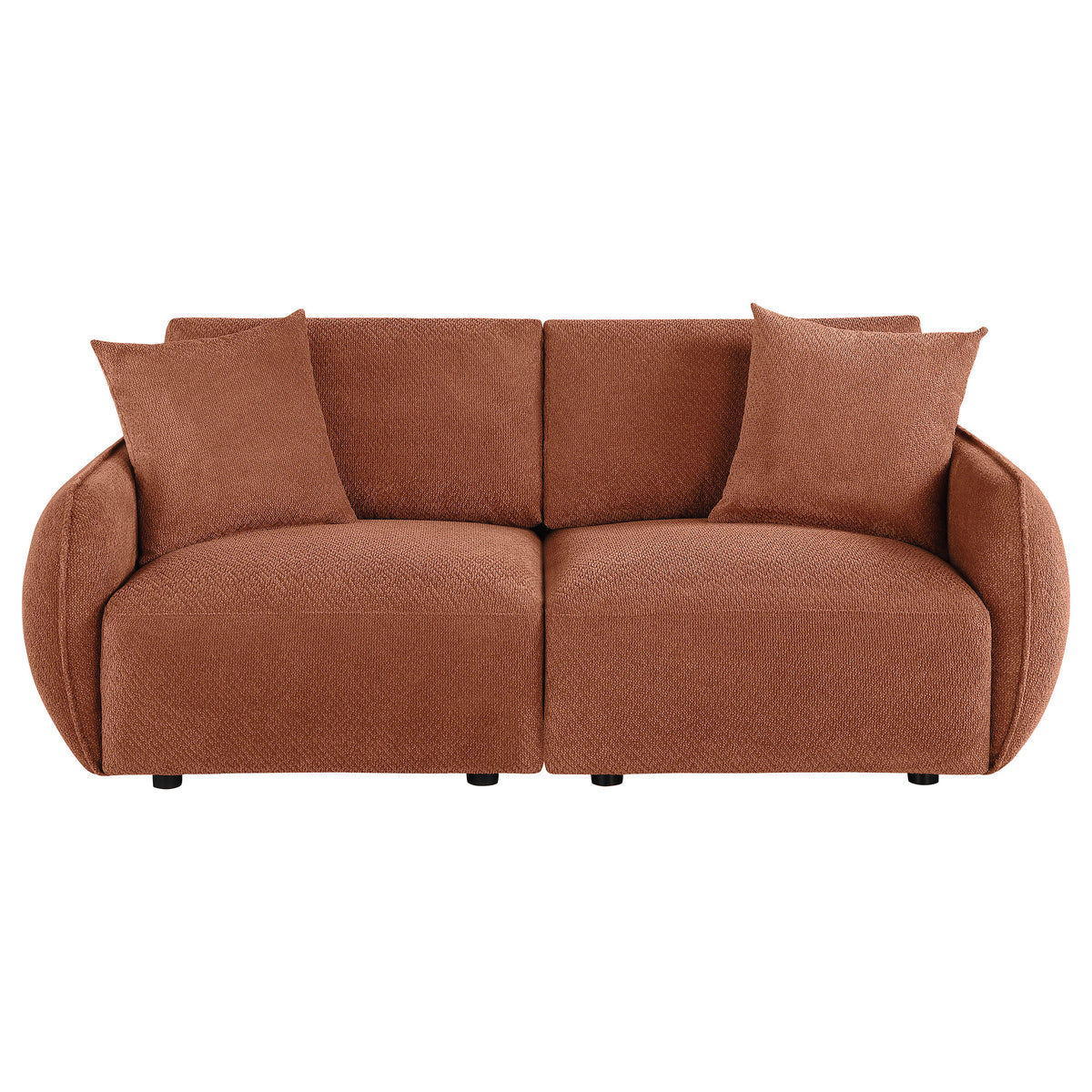 Elysia Modular Sectional, Sofa & Loveseat - Coral Chenille with Track Arms & Loose Back Cushions – view 6