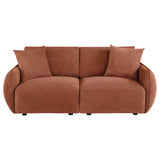 Elysia Modular Sectional, Sofa & Loveseat - Coral Chenille with Track Arms & Loose Back Cushions – view 6