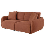 Elysia Modular Sectional, Sofa & Loveseat - Coral Chenille with Track Arms & Loose Back Cushions – view 7