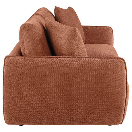 Elysia Modular Sectional, Sofa & Loveseat - Coral Chenille with Track Arms & Loose Back Cushions – view 11