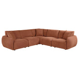 Elysia Modular Sectional, Sofa & Loveseat - 5pcs- Sectional (LAF + 2 Armless + Corner + RAF)