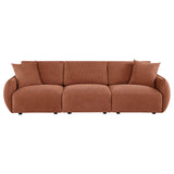 Elysia Modular Sectional, Sofa & Loveseat - Coral Chenille with Track Arms & Loose Back Cushions – view 14