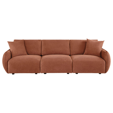 Elysia Modular Sectional, Sofa & Loveseat - Coral Chenille with Track Arms & Loose Back Cushions – view 14
