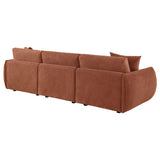 Elysia Modular Sectional, Sofa & Loveseat - Coral Chenille with Track Arms & Loose Back Cushions – view 18
