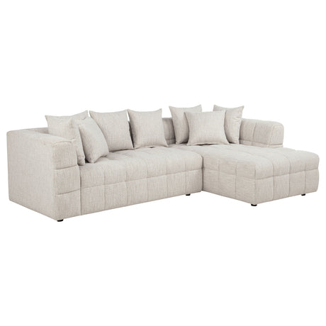 Amara Modular Sectional Sofa, Armless Chair & Ottoman - 2pcs- LAF Loveseat + RAF Chaise