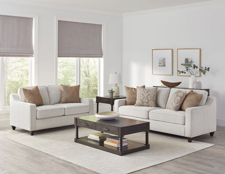 Christine Sloped Arm Sofa, Loveseat & Accent Chair - 2pcs- Sofa + Loveseat