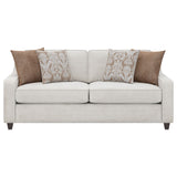 Christine Sloped Arm Sofa, Loveseat & Accent Chair - Beige Chenille with Tapered Legs, Transitional Living Room Sets – view 9
