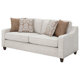 Christine Sloped Arm Sofa, Loveseat & Accent Chair - Beige Chenille with Tapered Legs, Transitional Living Room Sets – view 10