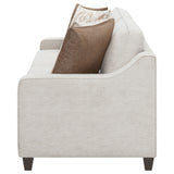 Christine Sloped Arm Sofa, Loveseat & Accent Chair - Beige Chenille with Tapered Legs, Transitional Living Room Sets – view 11