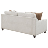 Christine Sloped Arm Sofa, Loveseat & Accent Chair - Beige Chenille with Tapered Legs, Transitional Living Room Sets – view 13