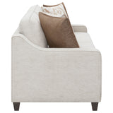 Christine Sloped Arm Sofa, Loveseat & Accent Chair - Beige Chenille with Tapered Legs, Transitional Living Room Sets – view 14