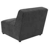 Sunny Modular Boucle Sectional Sofa - Channel Tufted Dark Charcoal, 6-Piece Set, Armless Chair or Ottoman – view 10